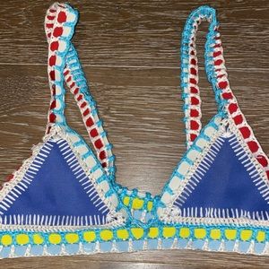 KIINI Blue Crochet Bikini TOP